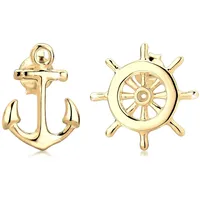 Elli Ohrstecker Anker Steuerrad gold 925 Sterling Silber onesize