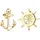 Elli Ohrstecker Anker Steuerrad gold 925 Sterling Silber onesize