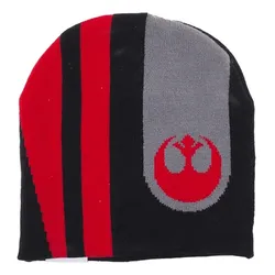 Star Wars Das Erwachen der Macht Beanie Strick-Mütze Poe Dameron KC505009STW Schwarz/Grau/Rot - One-Size