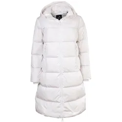 AX ARMANI EXCHANGE Damen Daunenmantel - Steppmantel, Reißverschluss, Kapuze, Echte Daunen Weiß M