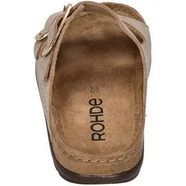 ROHDE Damen Pantolette Leder Schnalle Muster schimmernd Rodigo-D 5857, Größe:38 EU,