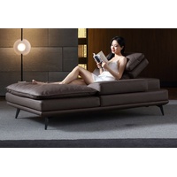 JVmoebel Chaiselongue Wohnzimmer Lounge Möbel Sofa Leder Braun Textil Chaiselongue Neu, Made in Europe braun