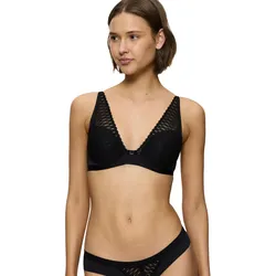 Schalen-BH TRIUMPH "Aura Spotlight WP", Damen, Gr. 90, Cup D, schwarz, Single Jersey, Spitze, Obermaterial: 54% Polyamid, 35% Polyester, 11% Elasthan, feminin, BHs, Cup A-E, tiefes Dekolleté