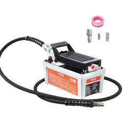 VEVOR  700 bar Lufthydraulische Pumpe 1,6L Hydraulikpumpe 0,8L/min (ohne Last) 0,16L/min (Belastung) Hydraulische Fußpumpe mit 2m Schlauch Luft Fußpumpe Autoreparatur Öltakelage Maschinenwartung