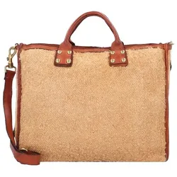 Campomaggi Handtasche 40 cm naturale+oro+t-cognac