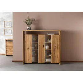 MASSIVMOEBEL24.DE Highboard 160 x 147 x 45 cm Beige