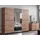 JV Möbel Schlafzimmer Set Kleiderschrank + Kommode + Spiegel Moderne Möbel 3tlg Luxus