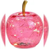 Wurm LED Lichterkette Glas 10er Ø11 cm rosa