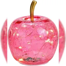Wurm LED Lichterkette Glas 10er Ø11 cm rosa