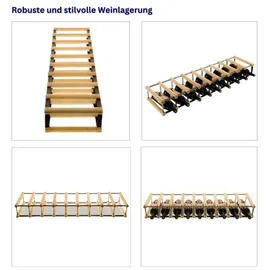 Proregal Weinregal Natur, Holz, Kiefer, Rechteckig, 92.5x12.5x24.5 cm, Wohnzimmer, Regale, Weinregale