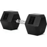 Trexo Hexagon Hanteln 22,5 kg Hex Kurzhanteln mit Durable Gummierte Gusseisen für Krafttraining mit Ergonomischen Verchromte Griff Gewichte Training Zuhause Hantel für Männer un Frauen