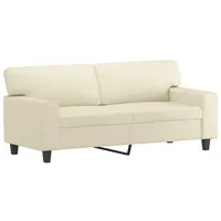 vidaXL 2-Sitzer-Sofa Creme 140 cm Kunstleder