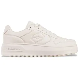 Plateausneaker LOTTO, Gr. 42, weiß, Synthetik, clean, sportlich, Schuhe, - auf leicht erhöhter Sohle