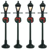 Lemax Gas Lantern Street Lamp Set Of 4 B/o 4.5v Art.-nr. 64498