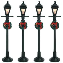 Lemax Gas Lantern Street Lamp Set Of 4 B/o 4.5v Art.-nr. 64498