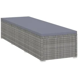 furnicato Sonnenliege 195 x 60 x 31 cm Grau