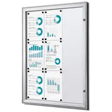 Showdown Showdown® Displays Schaukasten S B1 grau 9x DIN A4 74,1 x 2,3 x 100,4 cm, 1 St.