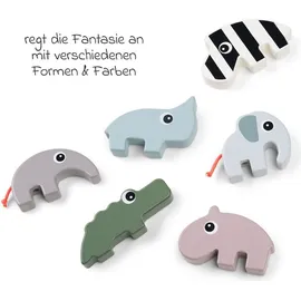 Done by Deer Friends Holzbausteine Set 34 Stücke - Mehrfarbig