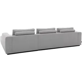 Musterring Ecksofa JustB! PM200, Holzrahmen in schwarz, wahlw. Sitzvorzug, Breite 316cm, Anreihsofa links & Longchair rechts, mit elektischem Sitzvorzug gelb