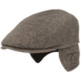 Bullani Schiebermütze Flatcap mit Ohrenklappen aus 100% Kaschmir grau 62