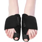 GBKDQQ Hallux Valgus Korrektur, Ballenzehen Korrektor Hallux Valgus Schiene, Orthopädische Zehenstrecker zur Entlastung von Ballenzehen, Haluxschienen Korrektur Ballenzehschiene (Schwarz)