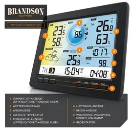 Brandson Funkwetterstation Schwarz 5-in-1