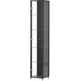 Höffner Vitrine 1-türig ¦ schwarz ¦ Maße (cm): B: 32 H: 172 T: 33.0