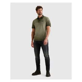 PME Legend Poloshirt PME LEGEND, Herren, Gr. XXL, grün (thyme), Piqué, Obermaterial: 100% Baumwolle, meliert, normal normal, ohne Ausschnitt, Shirts, mit Logo Stickerei