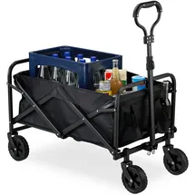 Relaxdays Bollerwagen faltbar schwarz