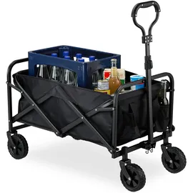 Relaxdays Bollerwagen faltbar schwarz