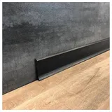 PROVISTON - Sockelleiste 12.8 x 60 x 2500 mm pvc Fußleiste Schwarz