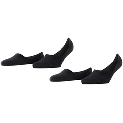 Burlington Damen Füßlinge, Multipack - Everyday IN, Anti-Slip Heel, einfarbig Schwarz 35-36 4er Pack (2x2P)