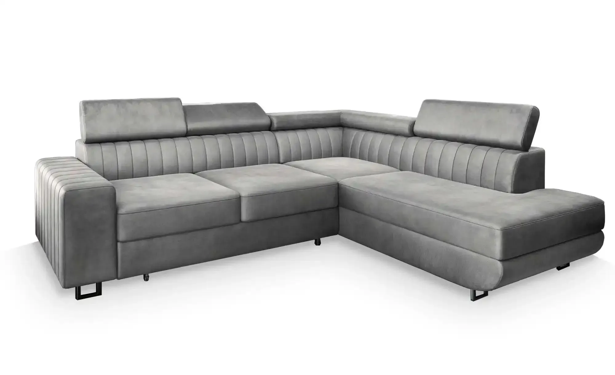 MASSENO Ecksofa mit Schlaffunktion Nola ¦ grau ¦ Maße (cm): B: 253 H: 88