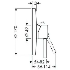 Hansgrohe Axor Starck Einhebel-Brausemischer Unterputz mit Pingriff, 10616000