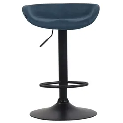 CLP Barhocker Anaheim Stoff blau/schwarz