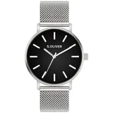 s.Oliver Basic Mesh Quarz Edelstahl 43 mm SO-4436-MQ