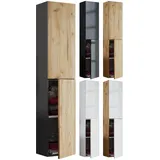 VCM Lendas Hochschrank 150 x 33 x 22 cm Sonoma-Eiche/Holz