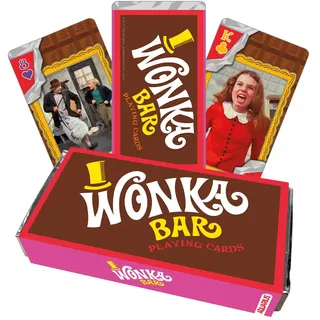 Aquarius Willy Wonka Chocolate Bar Premium Spielkarten – Willy Wonka Themendeck mit Karten für Ihre Lieblingskartenspiele – Offiziell lizenzierte Willy Wonka Merchandise & Sammlerstücke