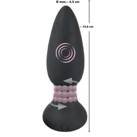 Black Velvets Analplug „RC Rotating Plug“ mit Fernbedienung, schwarz