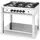 HENDI Gasherd, 5 Brenner: KTP 96 offenes Untergestell 14,3 kW - Schwarz/Silber