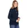 TRIGEMA Sweatjacke TRIGEMA "TRIGEMA Jacke mit funkelnden Strass-Steinen", Damen, Gr. L, blau (navy), 55% Polyester, 45% Baumwolle, Sweatjacken Sweatjacke