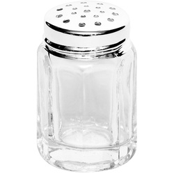Brillibrum Salzstreuer Mini Gewürzstreuer Eckig Glas Feinsilber antibakteriell Echt Silber Salzstreuer Pfefferstreuer Streuer Gewürz Salz Pfeffer Kristallglas Streuer, (1-tlg)
