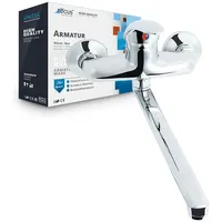 Küchenarmatur Chrom Wandarmatur Wasserhahn Küche Spültisch Mischbatterie