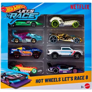 Hot Wheels Spielzeugautos Let’s Race 8er-Pack, Netflix Serie