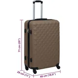 vidaXL ABS 4-Rollen Cabin 28 cm / 76 l braun