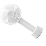Cyrank Handventilator, Tragbarer Kleiner Ventilator Mit 3 Geschwindigkeiten, Starker Leistung, Mini-USB-Lade-Handventilator Für Zuhause, Reisen, Weiß(Weiss)