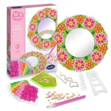 Sentosphere Sentosphère 3932450 Strassstein-Spiegel Blumen, Mosaik-Bastelset, Diamant-Malerei, DIY Dekospiegel für Erwachsene und Kinder ab 8 Jahren