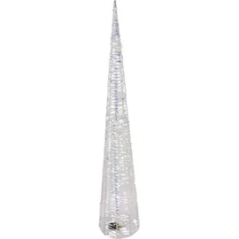 Dekoleidenschaft LED Kegel "Rainbow" 1,50 m hoch, 1440 warmweiße Lichter, Weihnachtsbaum, Outdoor Beleuchtung, Lichterbaum, Lichterpyramide, Gartendeko für Draußen - Bunt