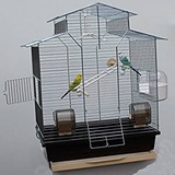 Vogelkäfig,Wellensittichkäfig,Exotenkäfig,60 cm Vogelkäfig Vogelbauer Wellensittich Kanarien Voliere Vogelhaus Käfig IZA 2 II braun