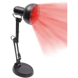 Loohacp Infrarotlampe Wärmelampe, 150W Rotlichtlampe Infrarotlicht, Infrarotlampe Rotlicht Strahler Infrarotleuchte Wärmestrahler mit 360°-Rotation fur Heimat